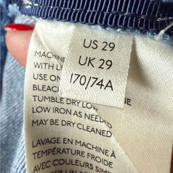 Anthropologie Pilcro Flare Sailor Jeans Seamed Legs Double Row Buttons Size 29